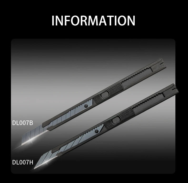 1 Pcs 9mm Black Self-locking Utility Knives Safety Snap Off Knife Paper Cutter Knife Multifunctional Office Supplies Art Knifes