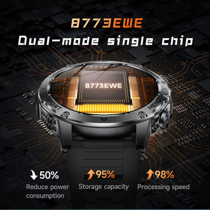 LIGE 2026 New Ultra Military Grade 1000mAh Battery Smart Watch For Men IP68 Waterproof Sports Fitness Bluetooth Call Smartwatch