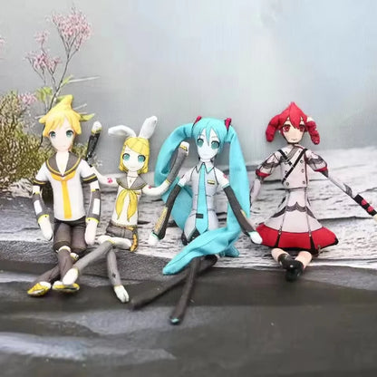 Anime Kasane Teto Mizuki Len Rin Cosplay Doll Stuffed Mascot Twistable Shape Body Wire Skeleton Action Dolls Accessories