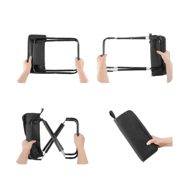 1pc Portable Folding Chair with Backpack - Compact & Foldable Design for Camping, Fishing, Hiking - Durable Outdoor Seat