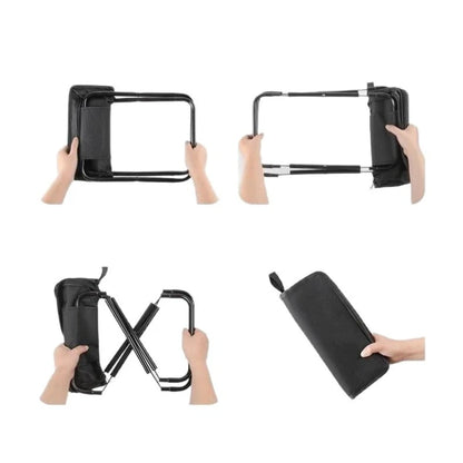 1pc Portable Folding Chair with Backpack - Compact & Foldable Design for Camping, Fishing, Hiking - Durable Outdoor Seat