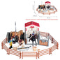 Oenux Farm Horse Race Model Action Figures DIY Equestrianism Horseman Animals Figurine Cute Education Collection Kids Toy Gift