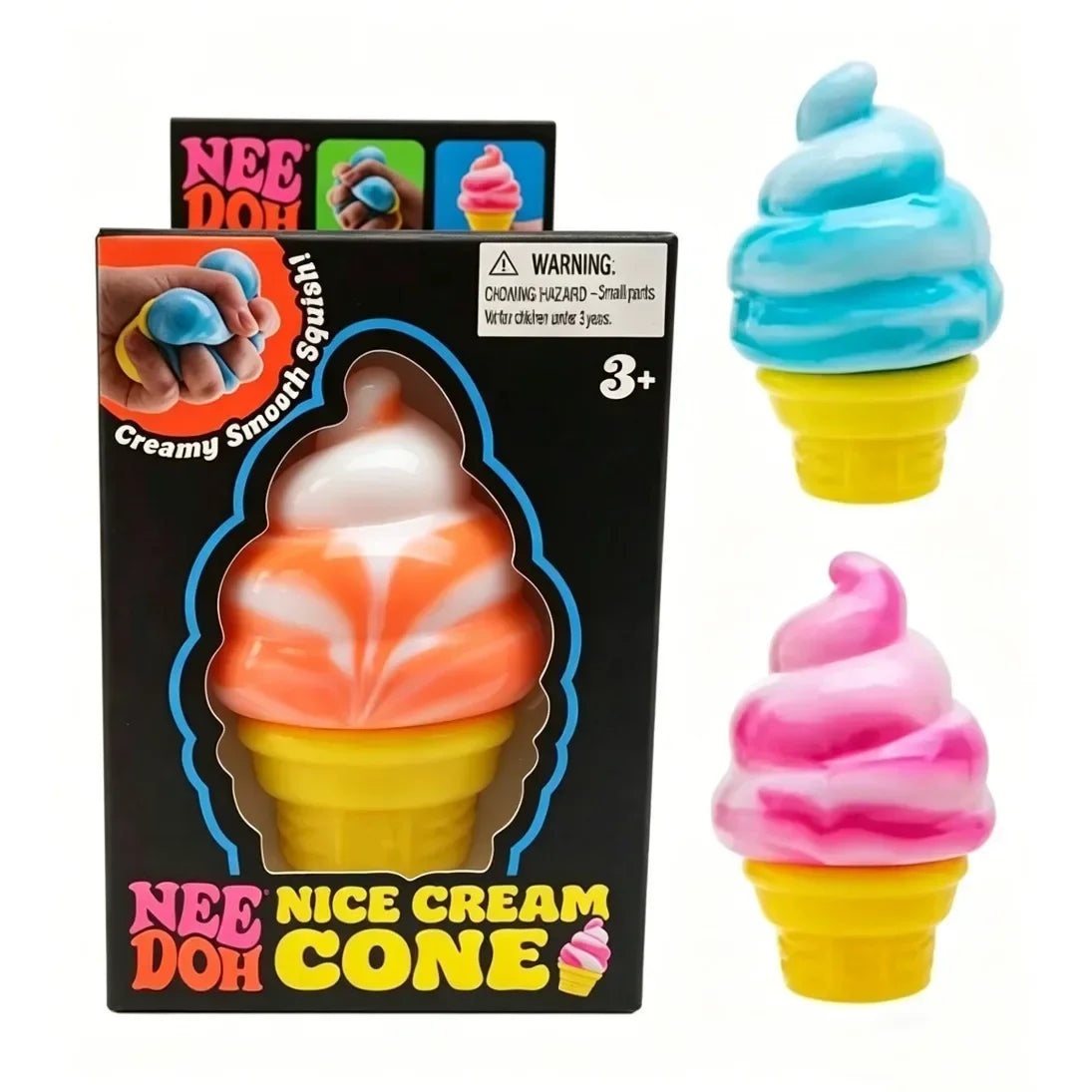 New Schylling Needoh Ice Cream Sensory Toy, Squeeze Stress Relief Blocks, Stress Reduction, Puzzle Solving Emotional Regulation