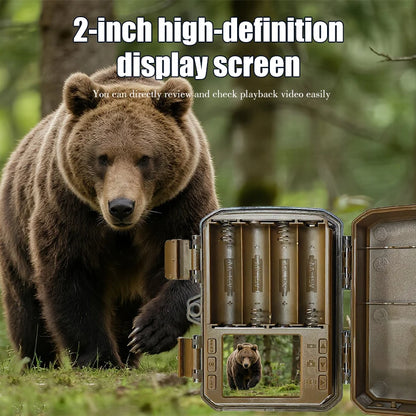 Hunting Trail Camera 16MP 1080P Wild Animal Detector Trail Camera HD Waterproof Monitoring Infrared Heat Sensing Night Vision