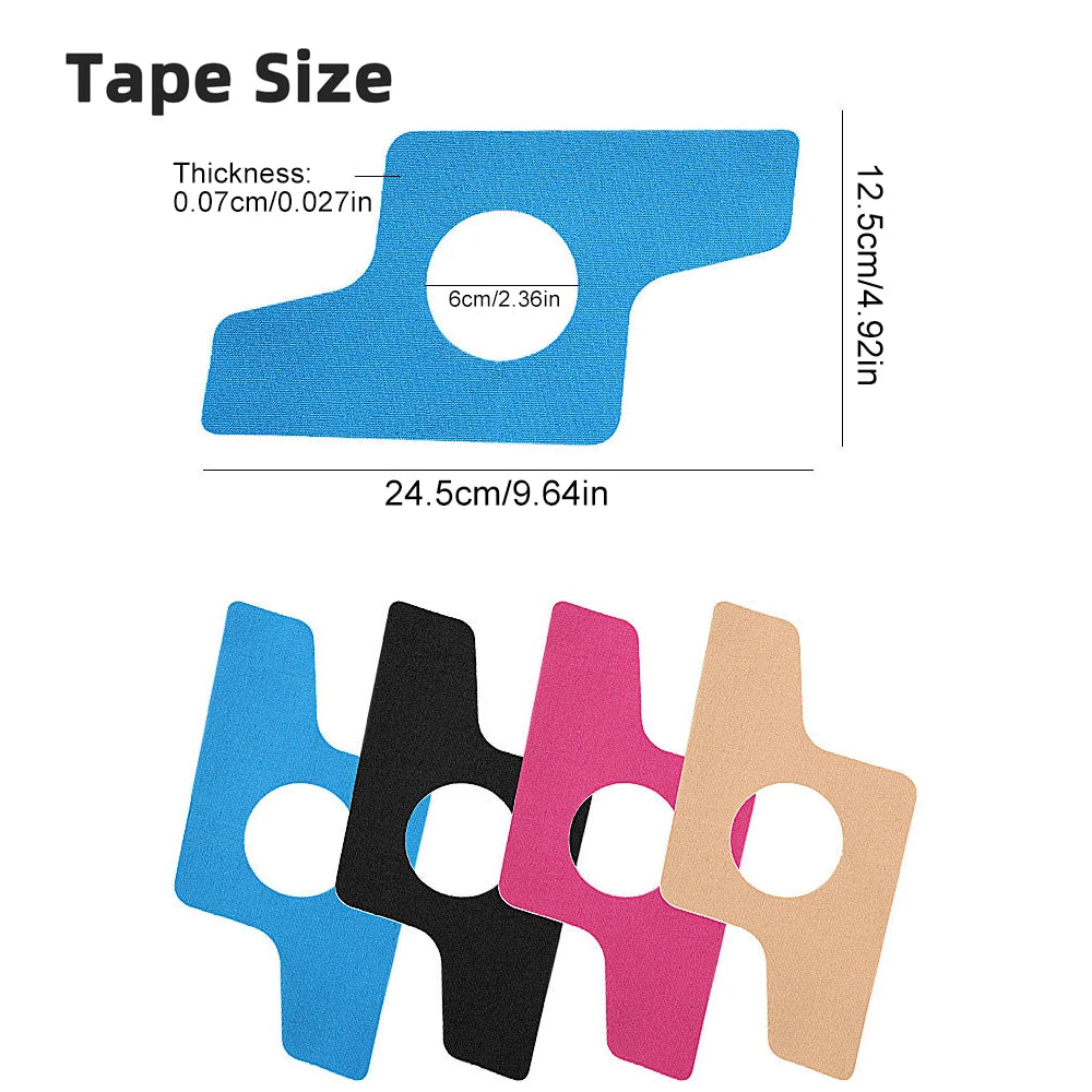 5Pcs/Set Kinesiology Tape for Knees - Knee Kinesiology Tape Pre Cut | Waterproof Workout Adhesive Patches for Recovery Injury
