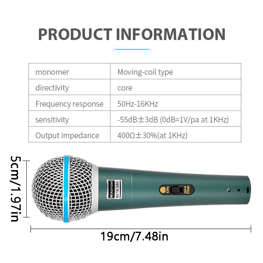 Wired Professional Dynamic Microphone Mic For PC Karaoke Machine System Sound Room Gaming Gamer Audio Sing Live Streaming Kits