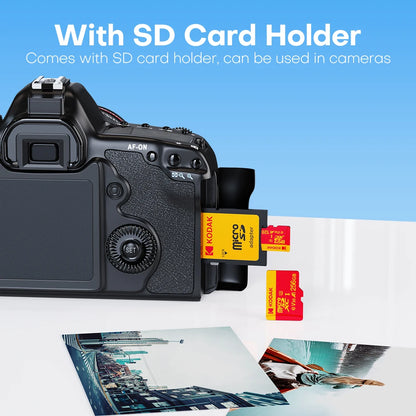 Kodak Mircosd Card with Adapter U3 V30 Class 10 Micro sd Card Memory Card TF Card 32GB/64GB/128GB/256GB Supports 4K & Full HD