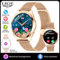LIGE Luxury Smart Watch For Woman 1.27" Bluetooth Call Custom Dial Women's Bracelet Sports Health Monitor Smartwatch Ladies Gift