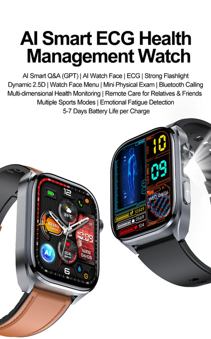 2026 New Non-Invasive Laser Treatment Three High Smart Watch  ECG+PPG Blood Fat Uric Acid Health Diagnosis Smart Watches For Man