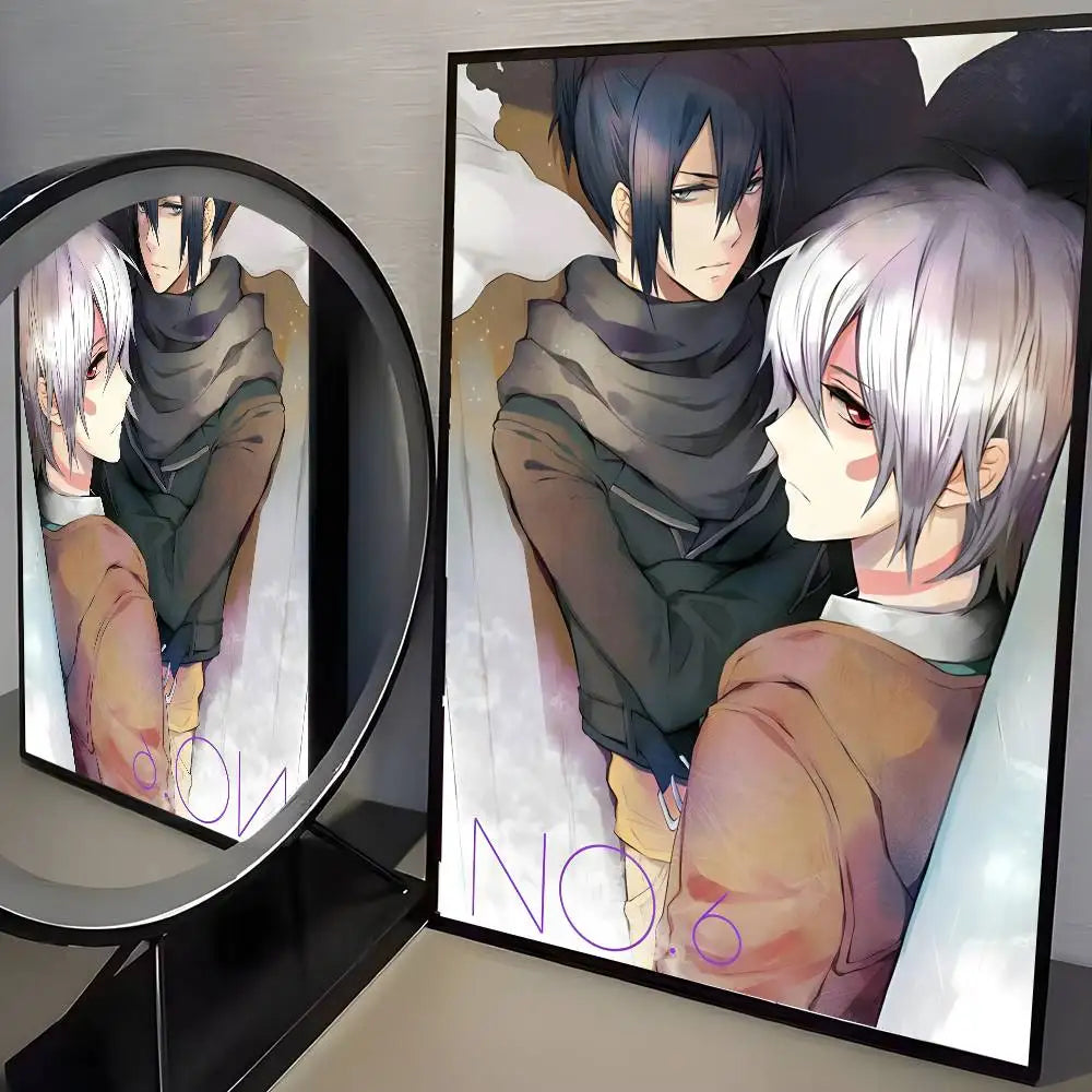 Anime No. 6 Poster Self-adhesive stickers are suitable for any wall surface waterproof moisture-proof