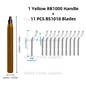 Deburring Tool Set RB1000 with Swivel Blades 1 or 11 PCS BS1010 BS1018 BK3010 BS3010 Metal Handle Deburr Tool Edge Burr Remove