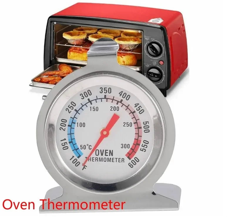 Household Thermometer 1 Piece Stainless Steel Oven Large Diameter  Vertical Dial  Kitchen Baking Supplies