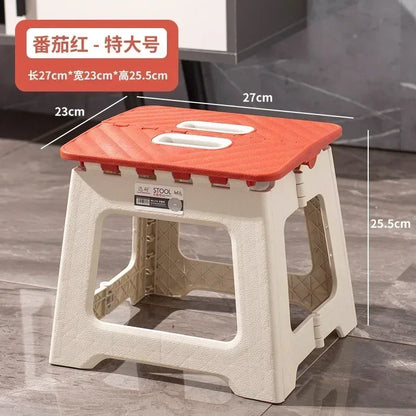 Popular Home Folding Stool Thickened Folding Stool Mini Portable Outdoor Picnic Camping Chair Portable Bench Train Mat Stool