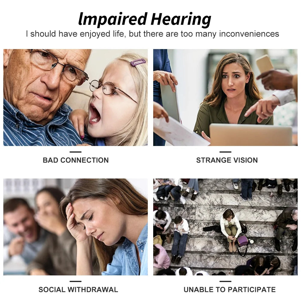 2025 Hearing Aids Wireless Sound Amplifier CIC Mini Invisible Elderly Hearing Aid Headphones Deaf The Listening Device