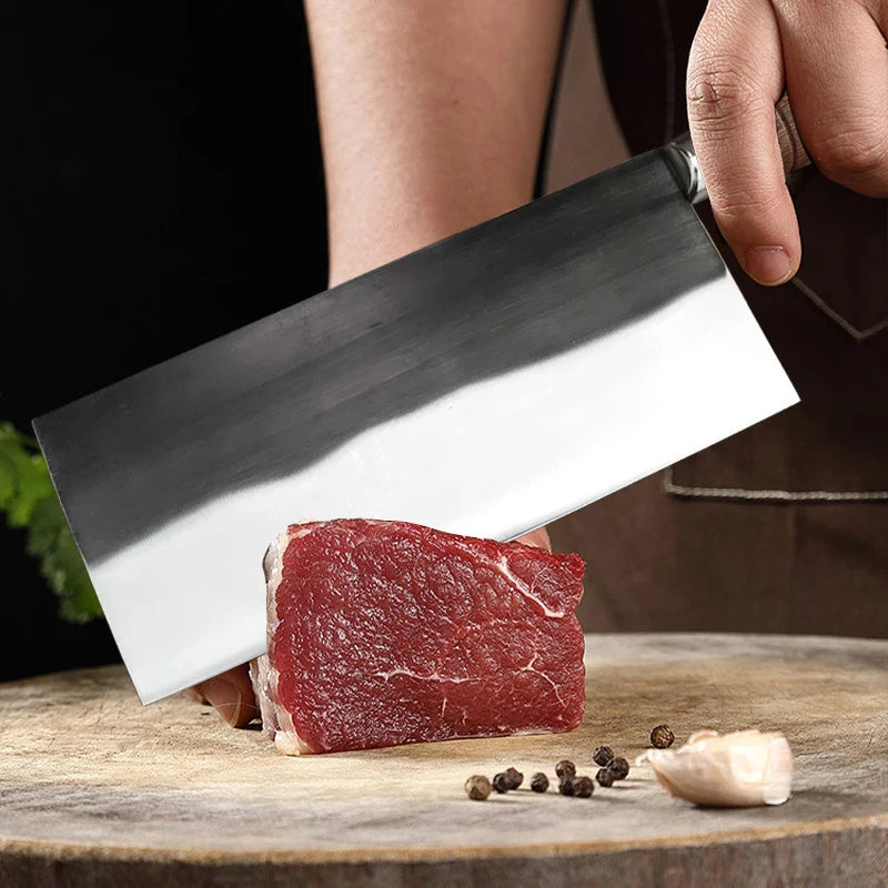 Handmade Forged Chinese Cleaver Knife Ultra Sharp Slicing Filleting Knives Chef Knife for Meat Vegetable Kitchen Cooking Tools