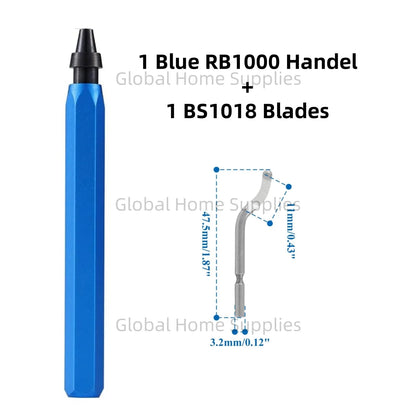 Deburring Tool Kit RB1000 Handle with BS1018 Blades Burring Blade Burring Pen For Pipe Copper Burrs Removal Trimming Tool