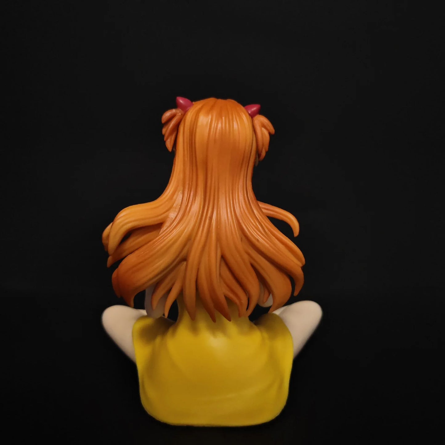11cm Gaming Ver Figure EVA Kawaii Girl Yellow Dress Sitting Pose Anime Action Figurine Collectible Model Doll Birthday Gift