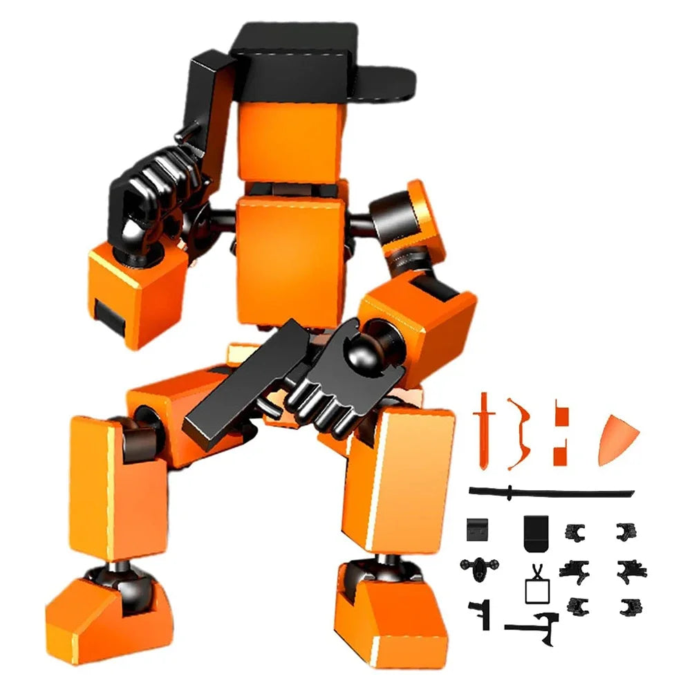 13 Action Figures Toys with Multiple Accessories Mini Action Figure Dummy Robot Assembly Completed Home Desk Decoration