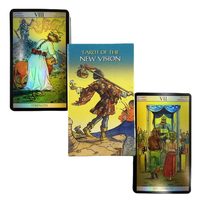 Tarot of New Vision Deck Laser Edition Game Cards English Divination Edition Board Playing Games With Guidebook