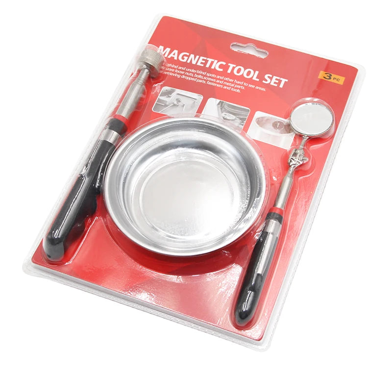 Universal Auto Repair Tool Accessory 360°Rotat Detection Fold Mirror Telescopic Bottom Inspection Mirror for Vehicle Maintenance