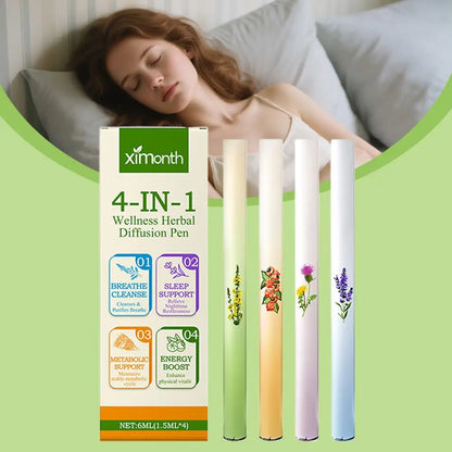 Natural Energy Boost Clear Breathing Herbal Diffuser Mullein Thyme Tea Enhances Energy Promotes Sleep Health Cleanses Lungs 4pcs