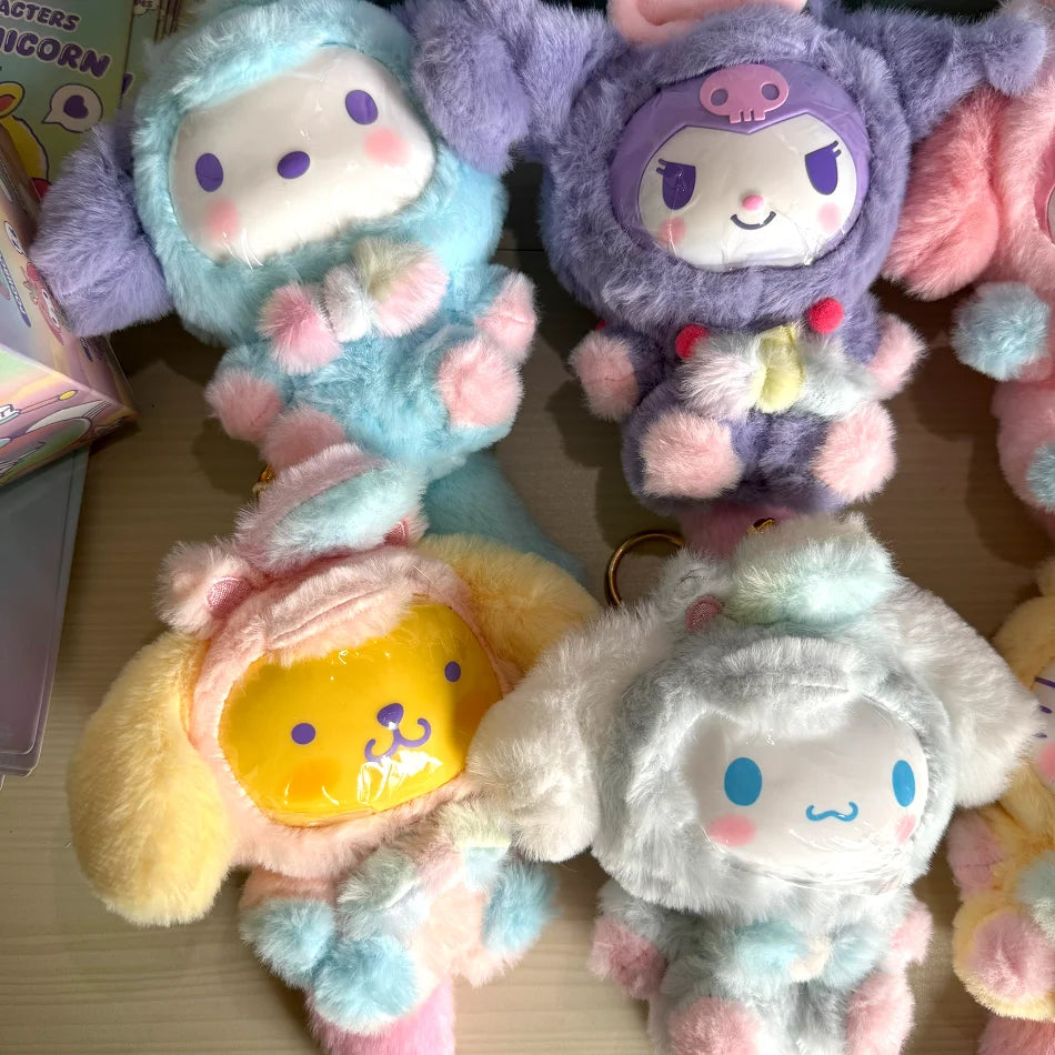 New Dream Unicorn Series Vinyl Plush Doll Blind Box Cute Cartoon My Melody Kuromi Pendants Bag Ornament Toys Mystery Gifts