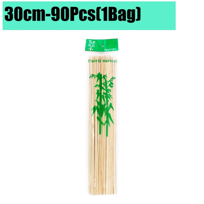 90-1350Pcs Bamboo Wooden BBQ Skewers Sticks Disposable 15/20/25/30cm for Grilling, Fruit, Kabob,BBQ, Barbecue, Camping, Outdoor