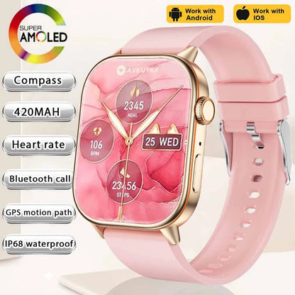 Newly Built-in GPS Sports Fitness Pilates Smart watch Women Fashion Precise Positioning 5ATM Waterproof Bluetooth Call Bracelets
