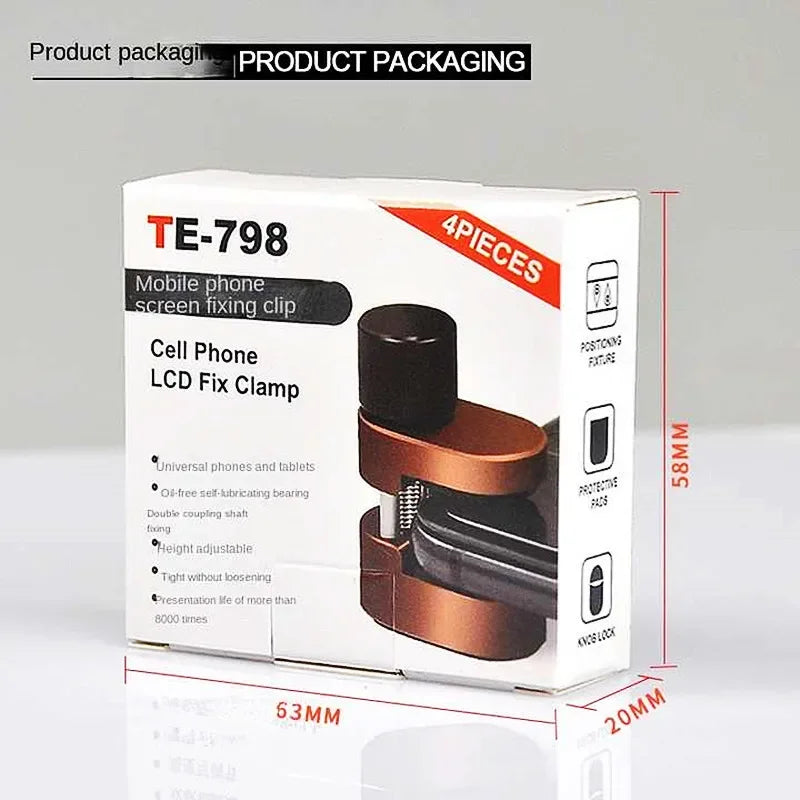 TE-798 4pcs Clamp Holder Adjustable for Mobile Phone Repair Tool LCD Display Screen Fasten Clip Tablet Accessory Fixed Fixture