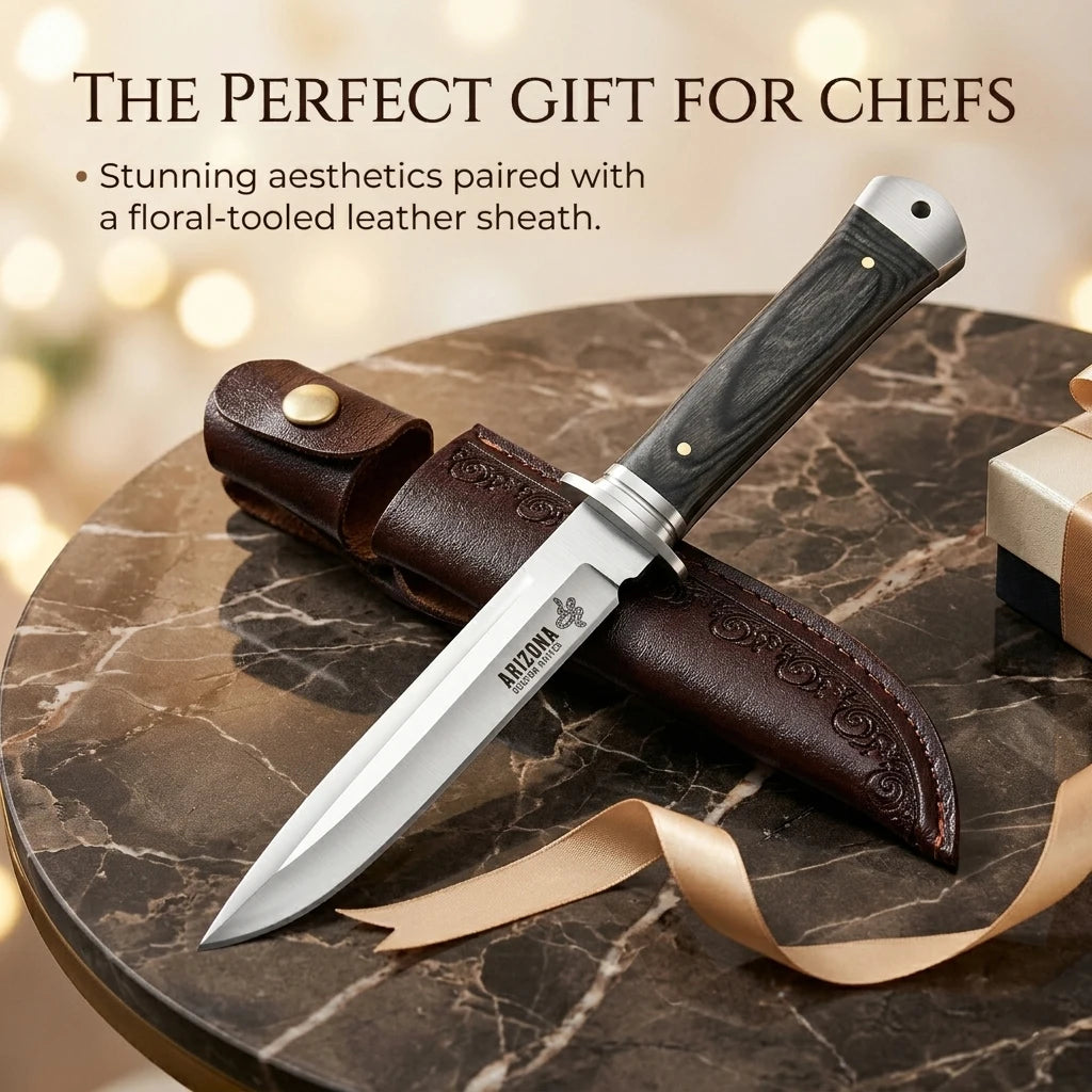 New Heavy-Duty Multi-Purpose Kitchen Knife 5Cr13 Stainless Paring Knife, Ergonomic Pakkawood Handle High-End Utility Knife Tool