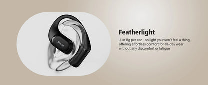 Ohayo Open-Ear Earphones Ear Hooks Wireless Bluetooth 5.4 Headphones IPX6 Waterproof Air conduction Sports Earbuds TWS with Mic