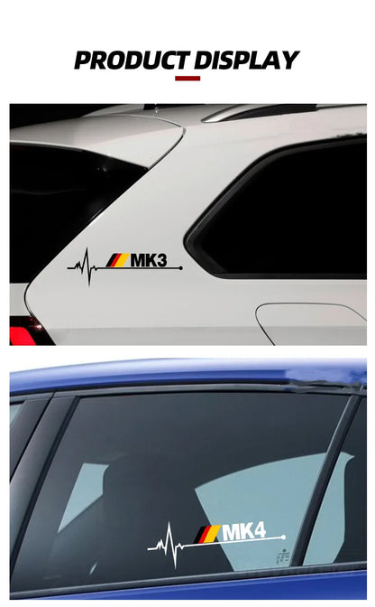 1 Pcs Reflective Body Vinyl German Flag Style Car Window Stickers, For Volkswagen VW, Golf MK1 MK2 MK3 MK4 MK5 MK6 MK7 MK8  Pers