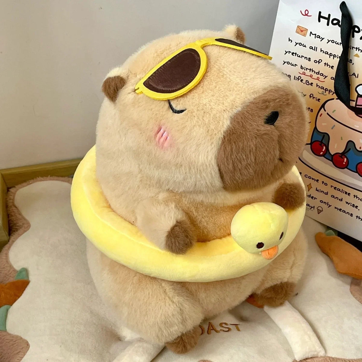 23cm Capybara Plush Simulation Capibara Anime Fluffty Toy Cute Doll Stuffed Animals Soft Doll Plush Christmas Thanksgiving Gifts