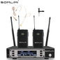 SOMLIMI 135G4 UHF Dual Channels Profession Wireless Microphone System Stage Performance Dynamic Long Distance Metal Handheld
