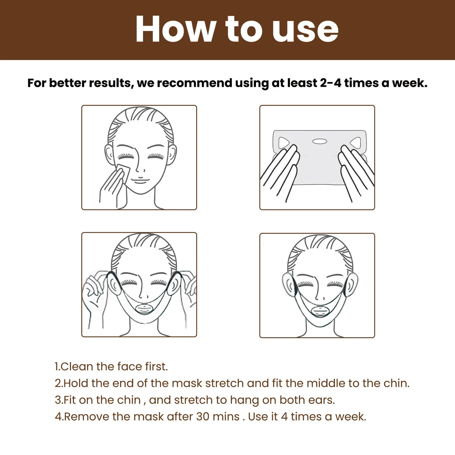 EELHOE Face Lifting Masks V Shaping Face Chin Firming Moisturizing Anti Aging Anti Sagging V Shape Face Lift up Mask Skin Care