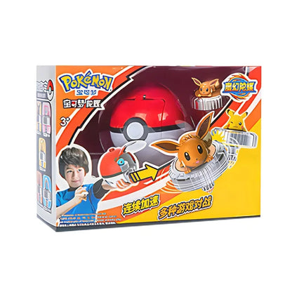 Original Pokemon Pikachu Spinning Top Arena Cartoon Anime Figure Pull Monster Elf Ball Battle Game Boy Kids Child Birthday Gift