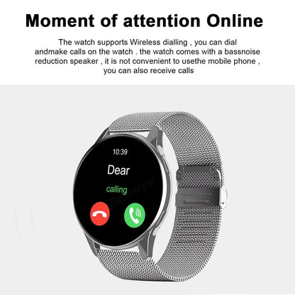 Smart Watch HD Touch Screen Heart Rate Sleep BP Health Monitoring For Android&IOS Phone BT Call Sport Smartwatch For Men Women