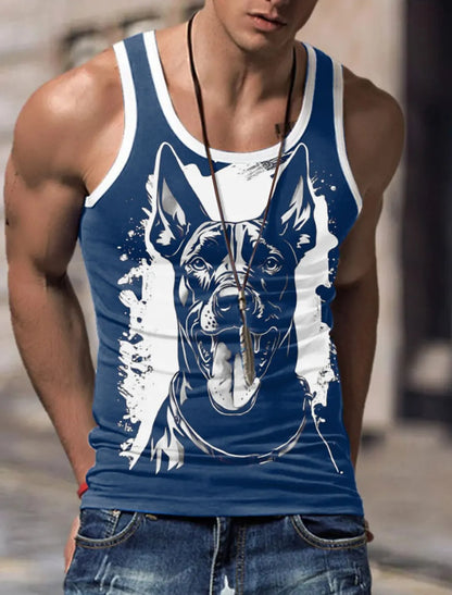 Sports Vest Mens Loose Summer Trendy Fitness Sleeveless Bottom Shirt Retro Oversized Round Neck Short Sleeve T Shirt 2Xs-6Xl