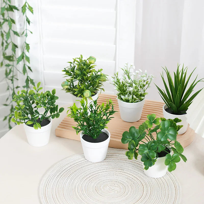 1SET Simulation Plant Potted Plant, Suitable For Commercial Office Counter, Living Room, Study, Courtyard, Home Decoration