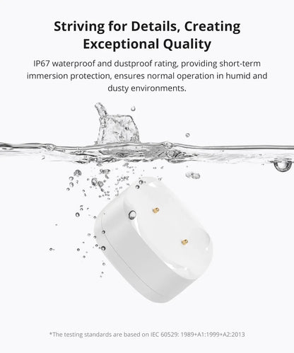 SONOFF SNZB-05P Water Leak Sensor With Detection Cable 5-Year Battery IP67 Waterproof Smart Alarms Works With Alexa Google Home