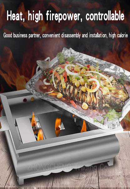 New Fish oven commercial and household thickened stainless steel paper wrapped fish pan