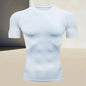 Men's compression t-shirt for running, climbing, and gym workouts, a perfect choice for muscular men who value a snug fit