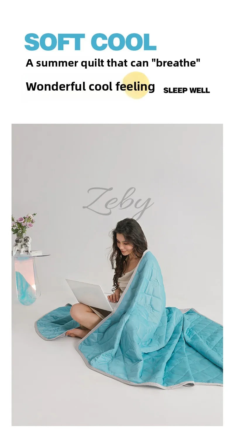 Grade A Cooling Summer Blanket for Bed Soft Breathable King Summer Quilt Queen Air Condition Comforter Lightweight Cool Duvet