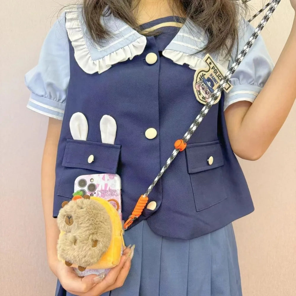 Large Capacity Capybara Plush Shoulder Bag Cartoon Capybara Handbag Unisex Capybara Handbag