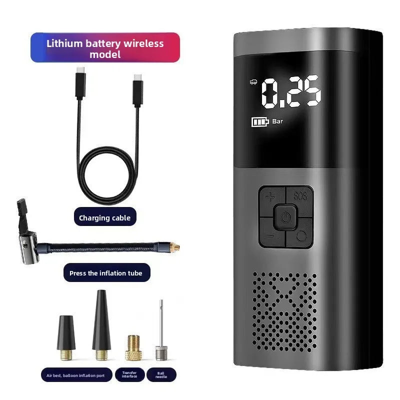 3-in-1 Wireless Car Inflator - Handheld Jump Starter & Power Bank for Car, Home & E-Bike