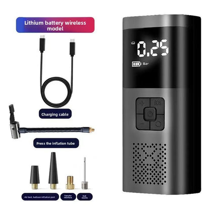 3-in-1 Wireless Car Inflator - Handheld Jump Starter & Power Bank for Car, Home & E-Bike