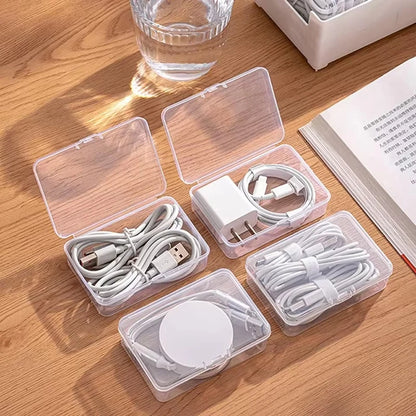 1Set Cable Storage Box Multifunctional Desk Organizer Bag Wire Charging Management Box Jewelry Storage Container For Home Office