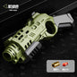 EDC Shootable Toy Pistol with 1-Button Shell Ejection and Card Pushing Function, Black Technology Mini Handgun for Stress Relief