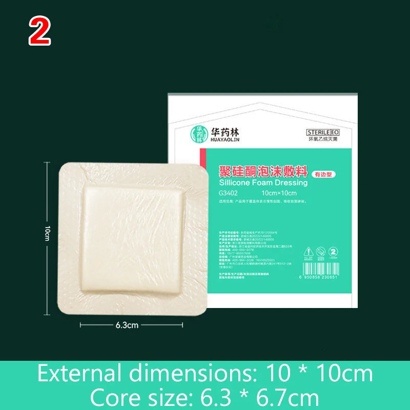 High Absorption Soft Polysiloxane Gel Polyurethane Foam Dressing Postoperative Wound Patch Cesarean Section Patch Pressure Sore