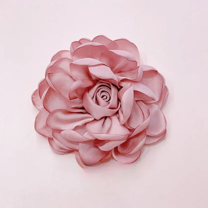 10cm Korean Fabric Rose Flower Brooches for Women Elegant Corsage Scarf Buckle Shirt Collar Pins Fashion Jewelry Wedding Brooch